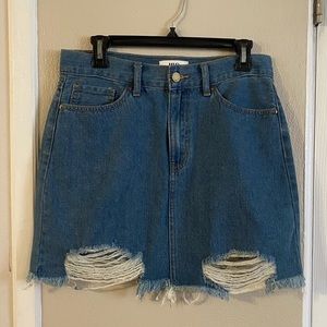 Denim mini skirt